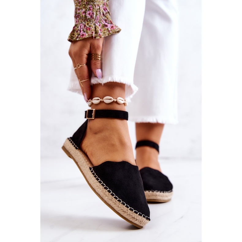 PE1 Dámské Espadrilky Se Sponou Black Bonetti černý 1
