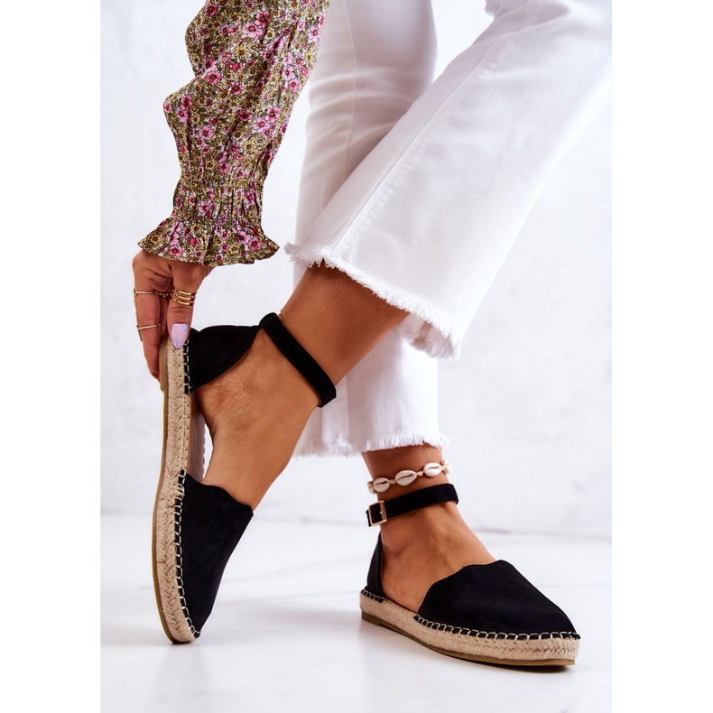 PE1 Dámské Espadrilky Se Sponou Black Bonetti černý 2