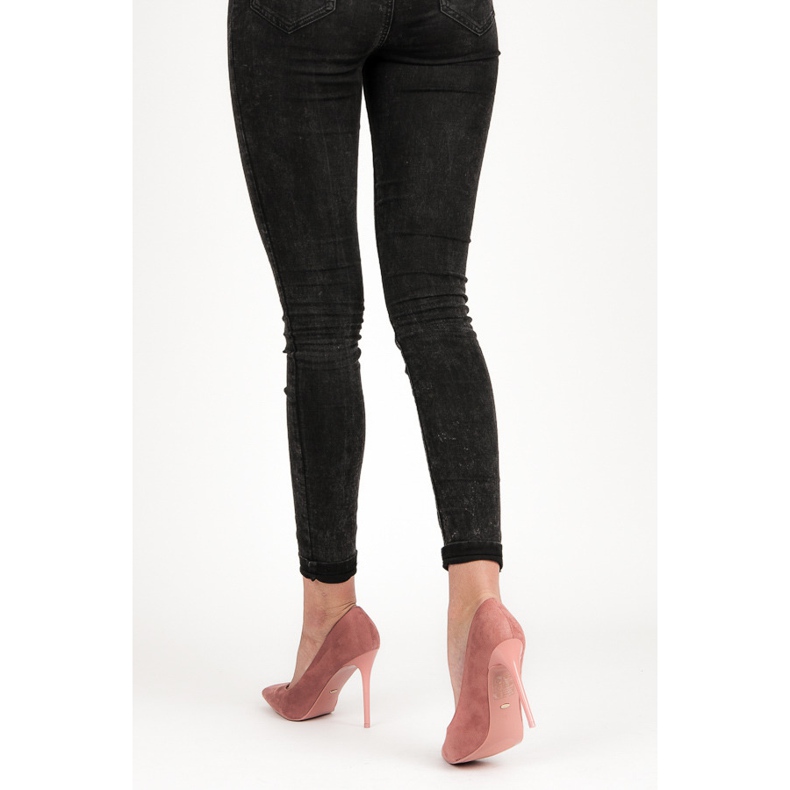 VICES semišové podpatky růžový 2