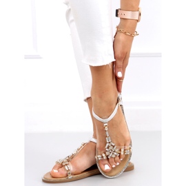 Sandály se silikonovým páskem Hessa Silver stříbro 1