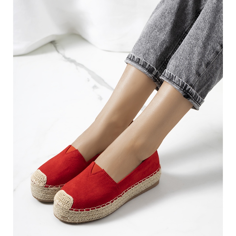 Rhianne dámské červené espadrilky červený 1