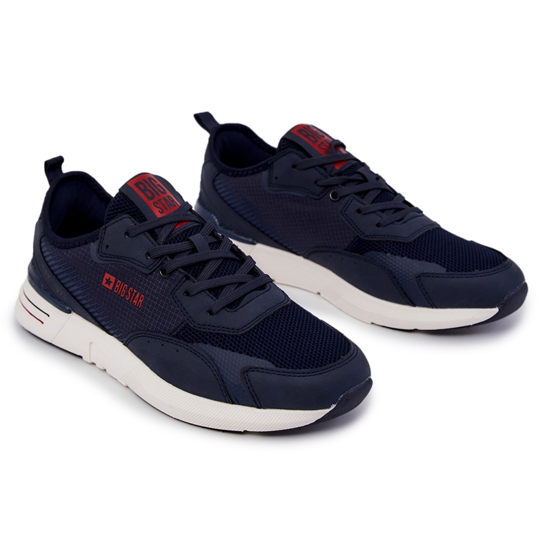 Pánská sportovní obuv Memory Foam Big Star JJ174293 Námořnická modrá modrý 1