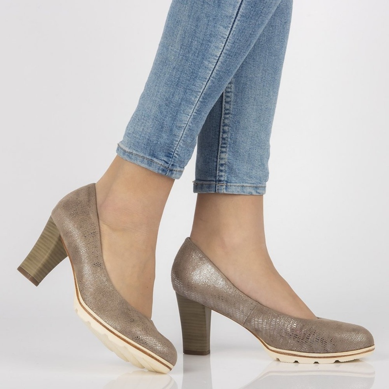 Filippo DP172 / 18 Br hnědé lodičky béžový hnědý 2