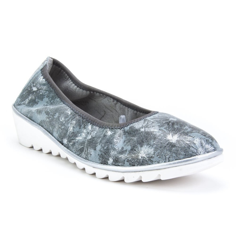 Kožené boty Filippo DP046 / 18 Gr Fl šedé modrý šedá 1