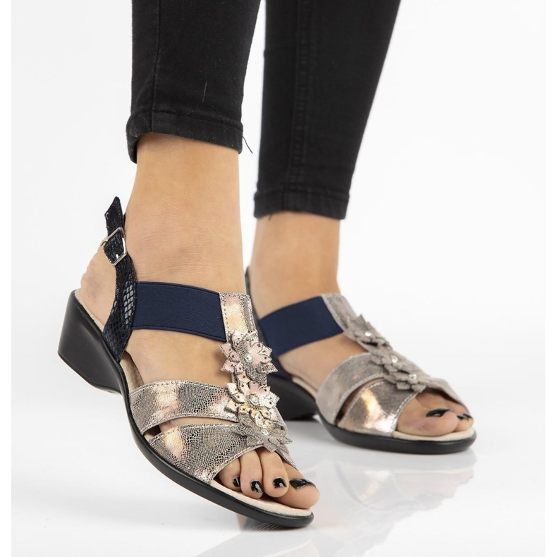 Filippo DS062 / 18 měděné sandály námořnická modrá vícebarevný 1 Filippo DS062 / 18 měděné sandály námořnická modrá vícebarevný 1