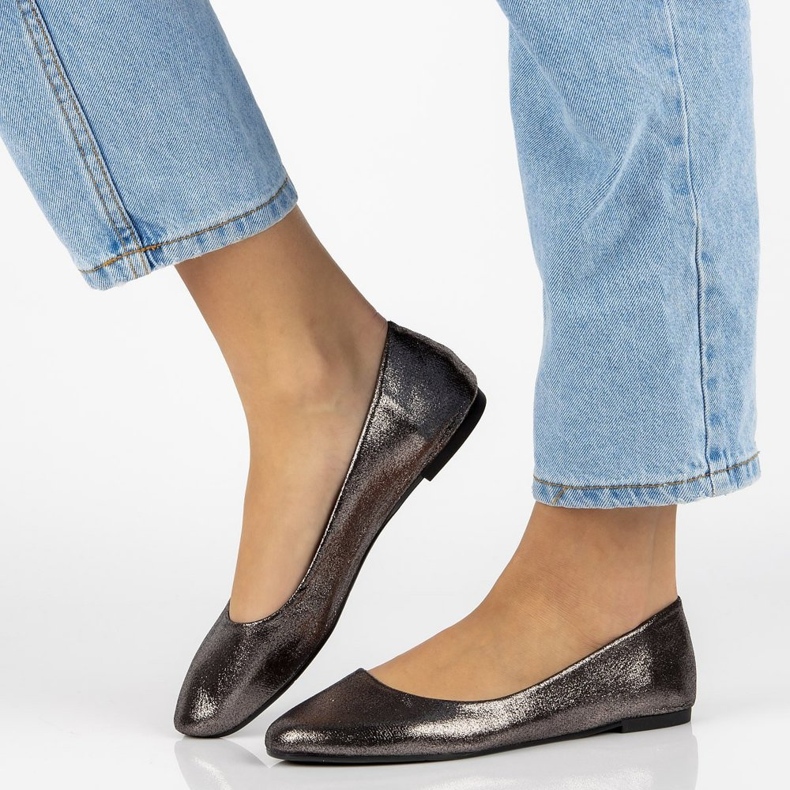 Baleríny Filippo DP795 / 19 Gf s grafitem šedá 2 Baleríny Filippo DP795 / 19 Gf s grafitem šedá 2