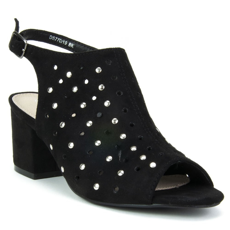 Filippo DS770 / 19 Bk Černé sandály černá 1 Filippo DS770 / 19 Bk Černé sandály černá 1