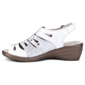 Filippo DS730 / 19 Wh Bílé sandály bílý stříbrný 4