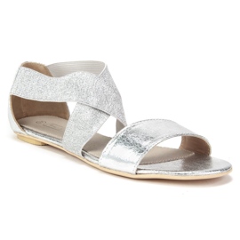 Sandály Filippo DS780 / 19 Si Silver stříbro šedá zlatý žluť 1