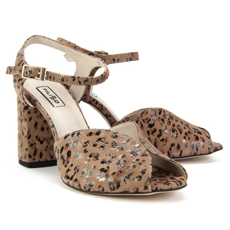 Sandály Filippo 1449 Panterka béžový 2
