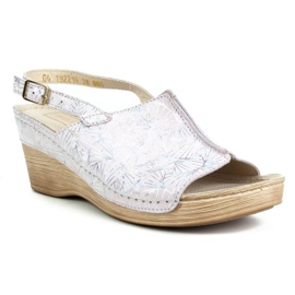 Sandály Filippo 2216-160-01-1 Šedá figa bílý růžový 1