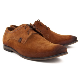 Kožené boty Filippo 239 červený velur hnědý 2