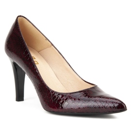 Lodičky Filippo F155 Bordo Crocodile červený 1
