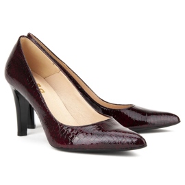 Lodičky Filippo F155 Bordo Crocodile červený 2