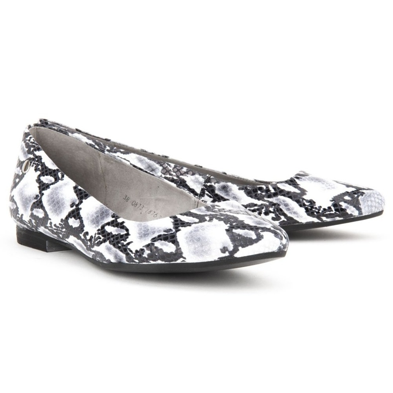 Boty Filippo 00873-62 / 00-5 Snake Black and White bílý šedá 2