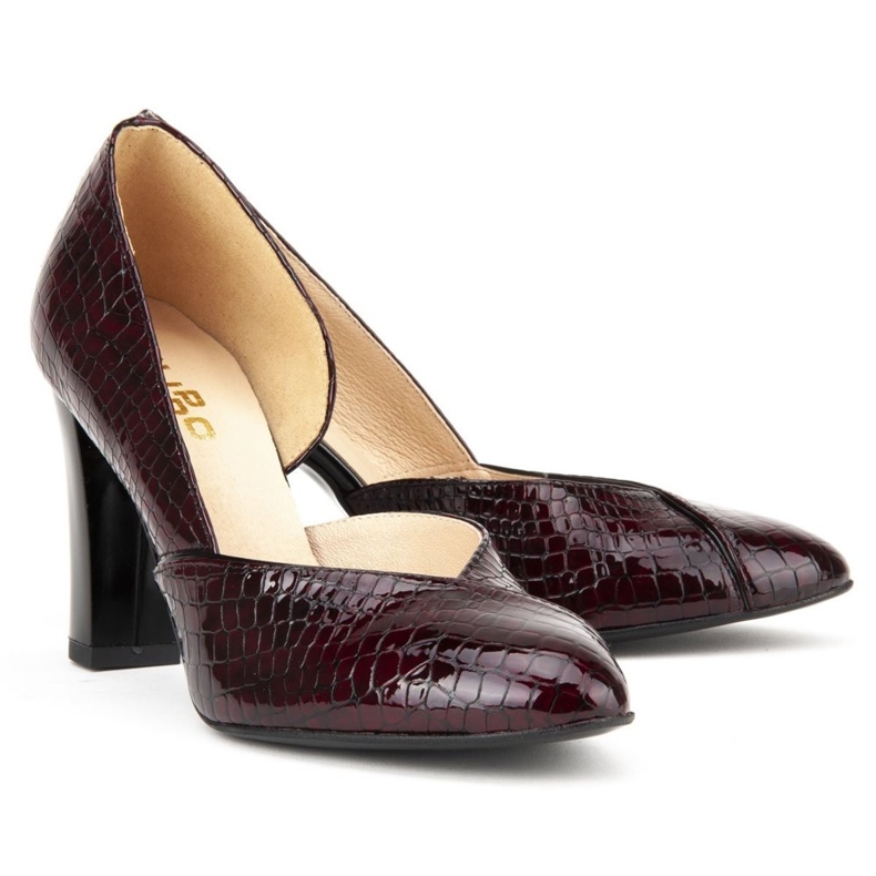 Lodičky Filippo F280 Bordo Crocodile červený 2