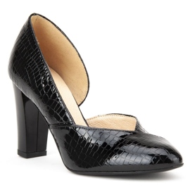 Černé lodičky Filippo F280 Crocodile černý 1