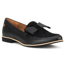 Filippo 04099-61 / 00-1 Black Crocodile Shoes černá 1