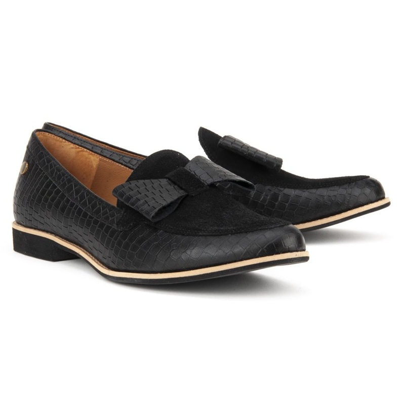 Filippo 04099-61 / 00-1 Black Crocodile Shoes černá 2