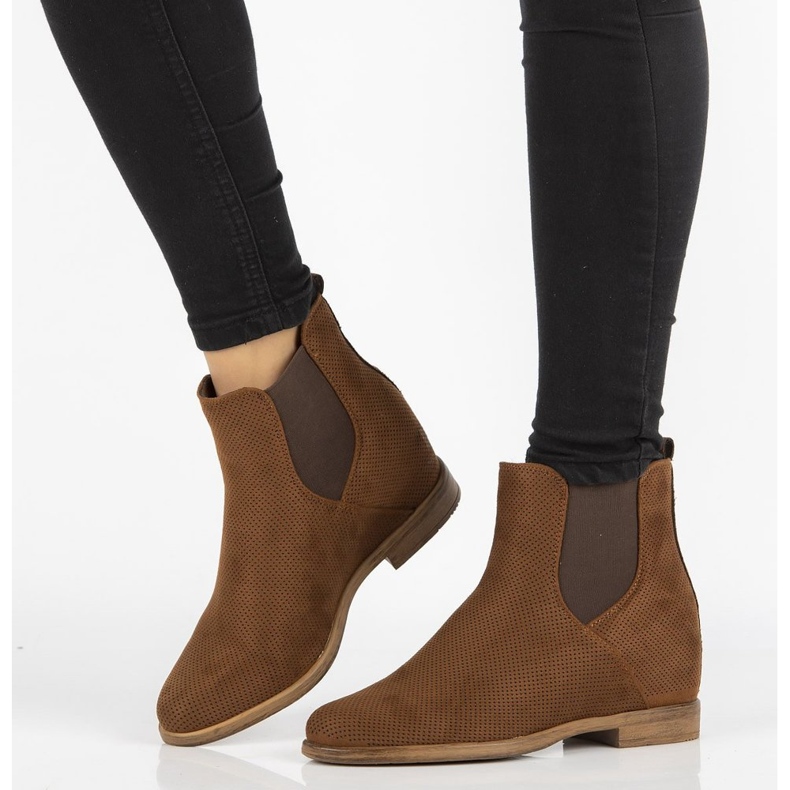 Hnědé boty Filippo DBT1471 / 20 Br béžový hnědý 2