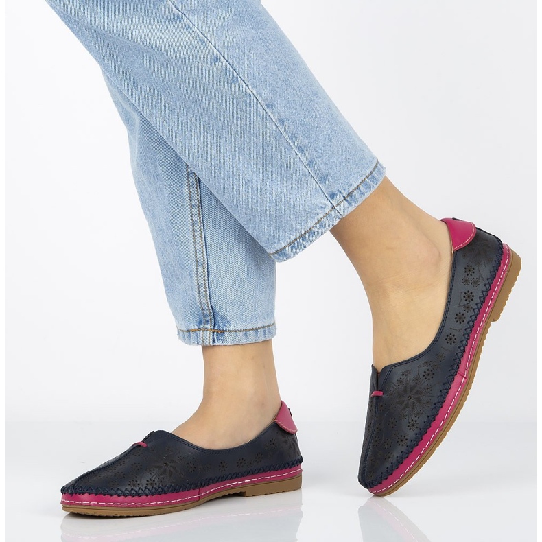 Kožené boty Filippo DP1224 / 20 Nv tmavě modrá námořnická modrá 1