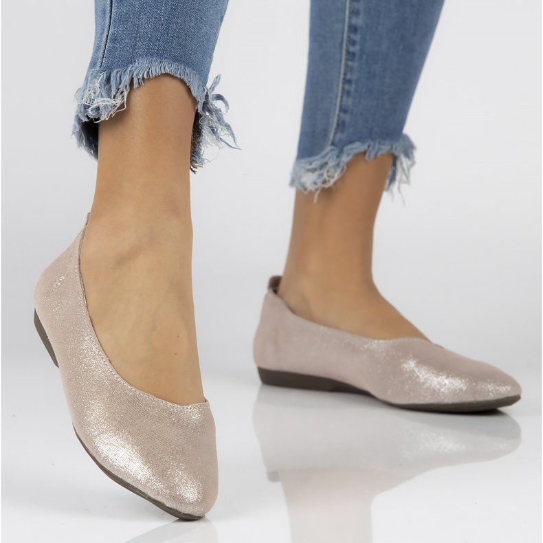 Kožené baleríny Filippo DP1337 / 20 Pi růžové růžový 1