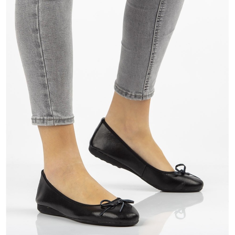 Kožené baleríny Filippo DP038 / 20 Bk černé černá 2
