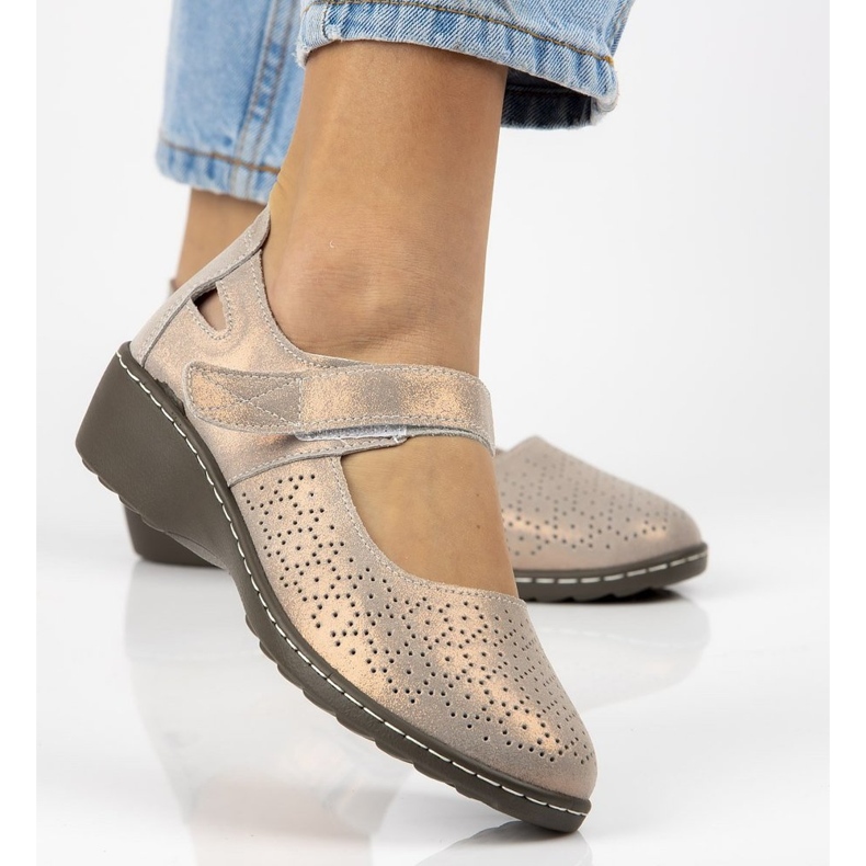 Kožené boty Filippo DP1319 / 20 Go golden zlatý 1