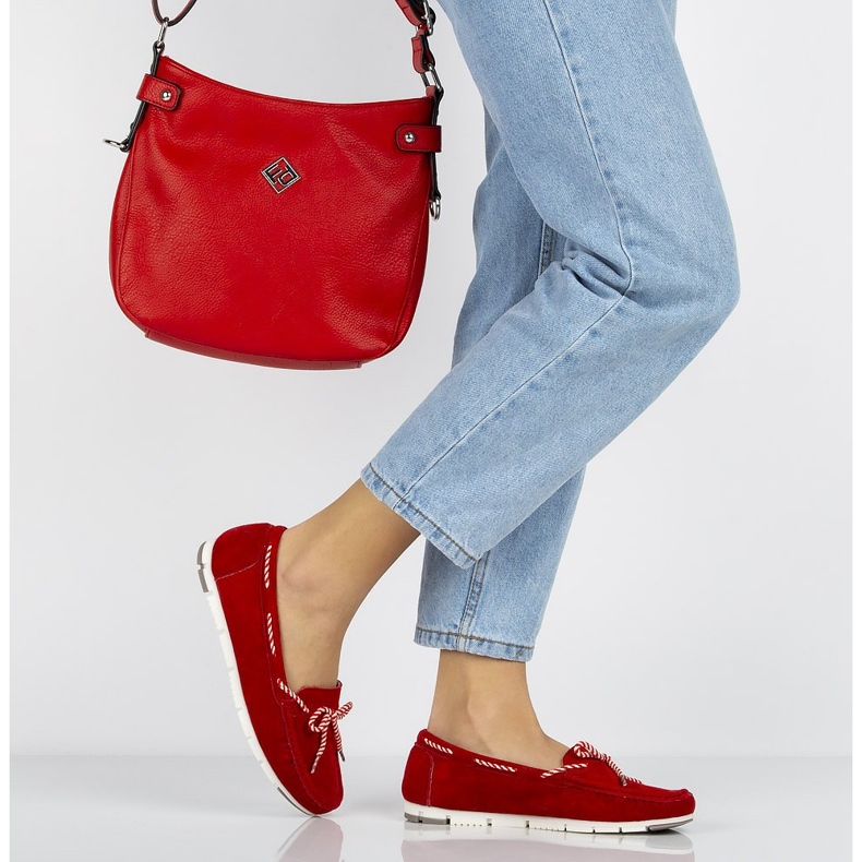 Červené kožené boty Filippo DP1403 / 20 Rd 2