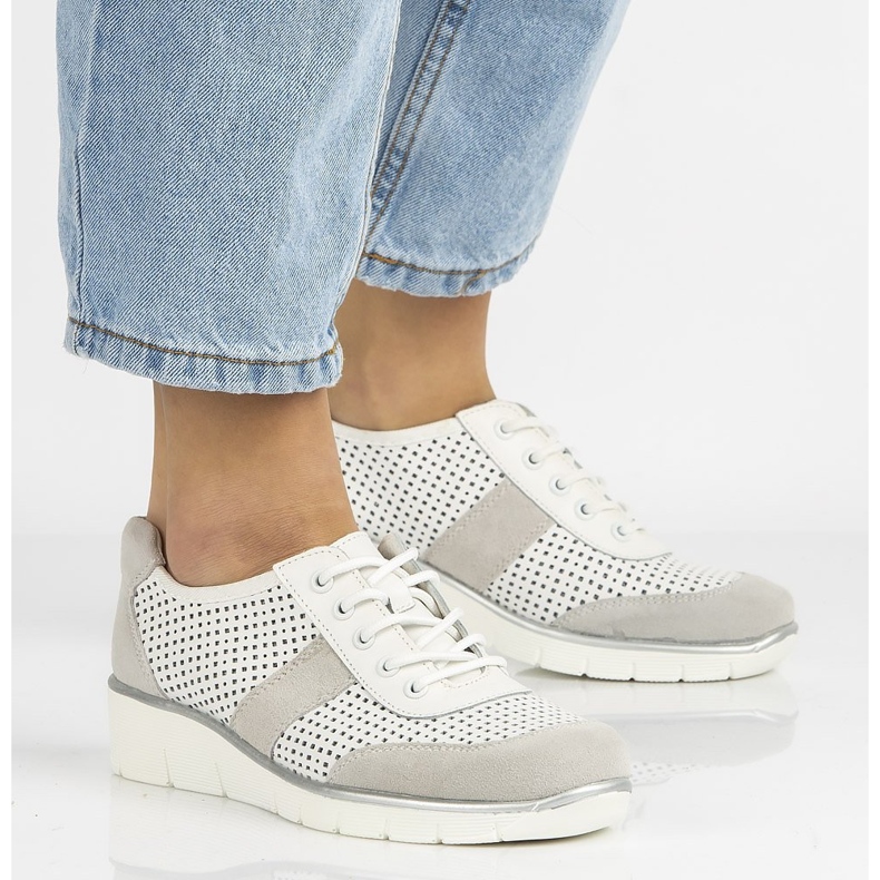 Kožené boty Filippo DP028 / 20 Wh bílé bílý 2