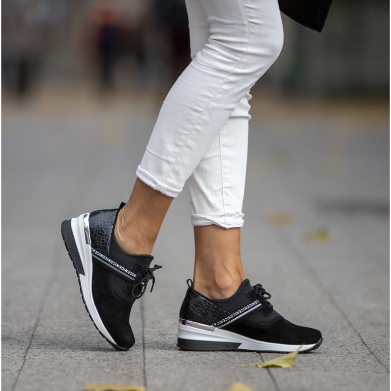 Kožené tenisky Filippo DP1388 / 20 Bk černé černá 2