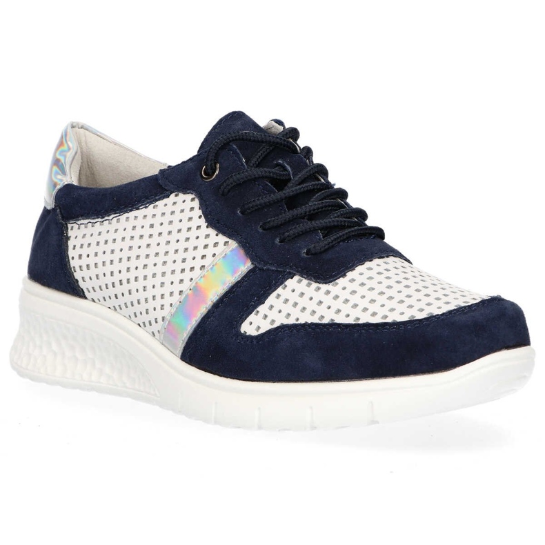 Boty Filippo DP1389 / 20 Wh Nv White Navy bílý námořnická modř žluť 2