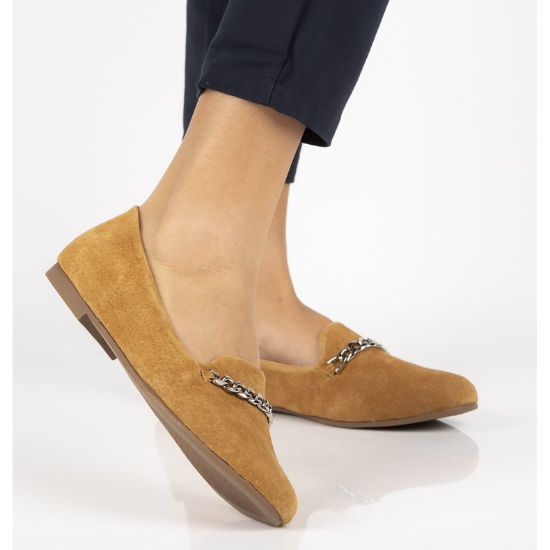 Kožené mokasíny Filippo DP1219 / 20 Ca Camel hnědý 1