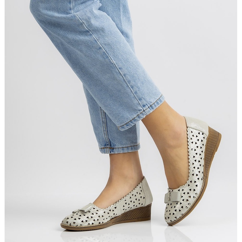 Kožené boty Filippo DP752 / 20 Si stříbrné stříbrný 2