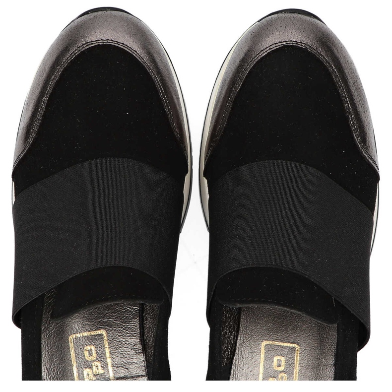Boty Filippo 018 Black Suede / Nickel černý stříbro 1