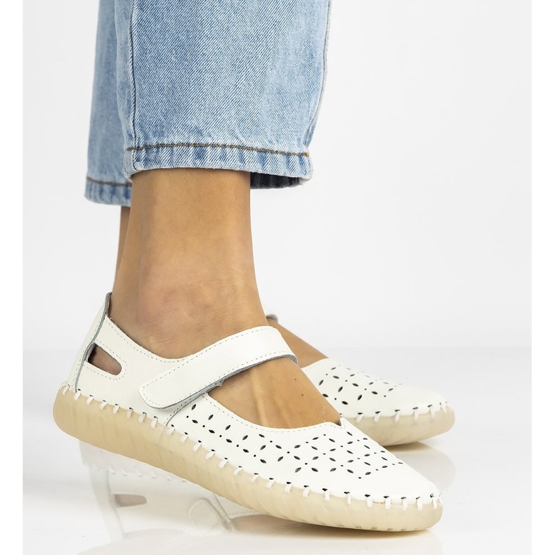 Kožené boty Filippo DP1262 / 20 Wh bílé bílý 1