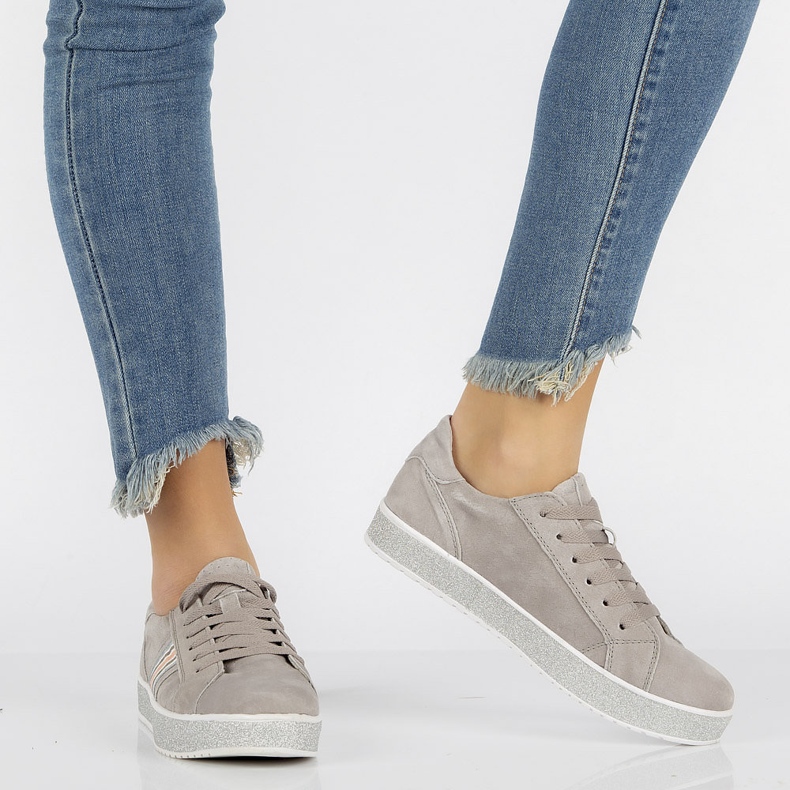 Kožené boty Filippo DP1258 / 20 Gr šedé hnědý šedá 1