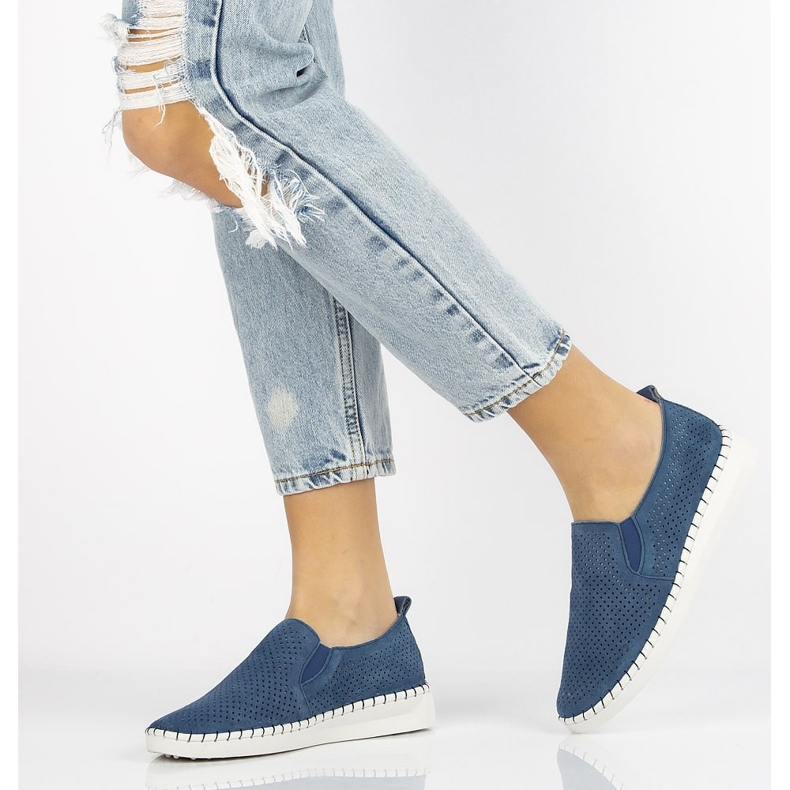 Kožené boty Filippo DP063 / 20 Nv tmavě modrá námořnická modrá 1