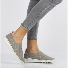 Kožené boty Filippo DP063 / 20 Gr šedé šedá 1