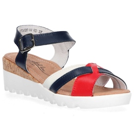 Sandály Filippo DS1273 / 20 Nv Rd Navy Red bílý červený námořnická modř 1