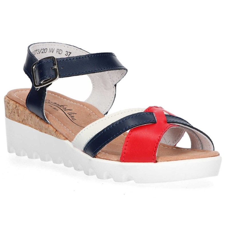 Sandály Filippo DS1273 / 20 Nv Rd Navy Red bílý červený námořnická modř 1
