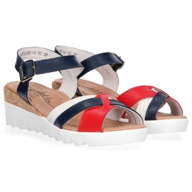 Sandály Filippo DS1273 / 20 Nv Rd Navy Red bílý červený námořnická modř 2