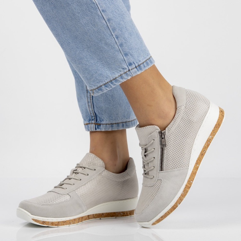 Kožené boty Filippo DP1252 / 20 Gr šedé šedá 1