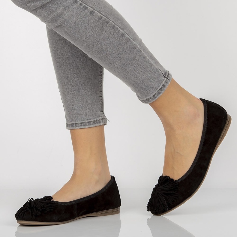 Kožené baleríny Filippo DP1206 / 20 Bk černé černá 2