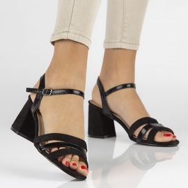 Černé sandály Filippo DS1284 / 20 Bk černá 1