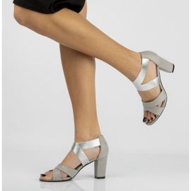 Sandály Filippo DS776 / 20 Si Silver stříbrný šedá 1