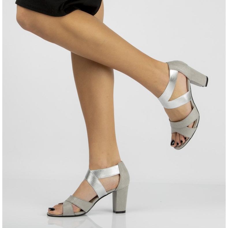 Sandály Filippo DS776 / 20 Si Silver stříbrný šedá 1