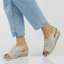 Filippo DS758 / 20 Gr Šedé sandály šedá 1