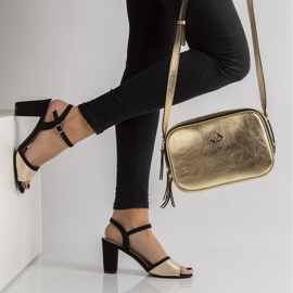 Sandály Filippo DS777 / 20 Bk Go Black Gold černá zlatý 1