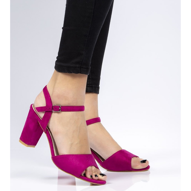 Fuchsiové sandály Filippo DS777 / 20 Fh červené růžový 2